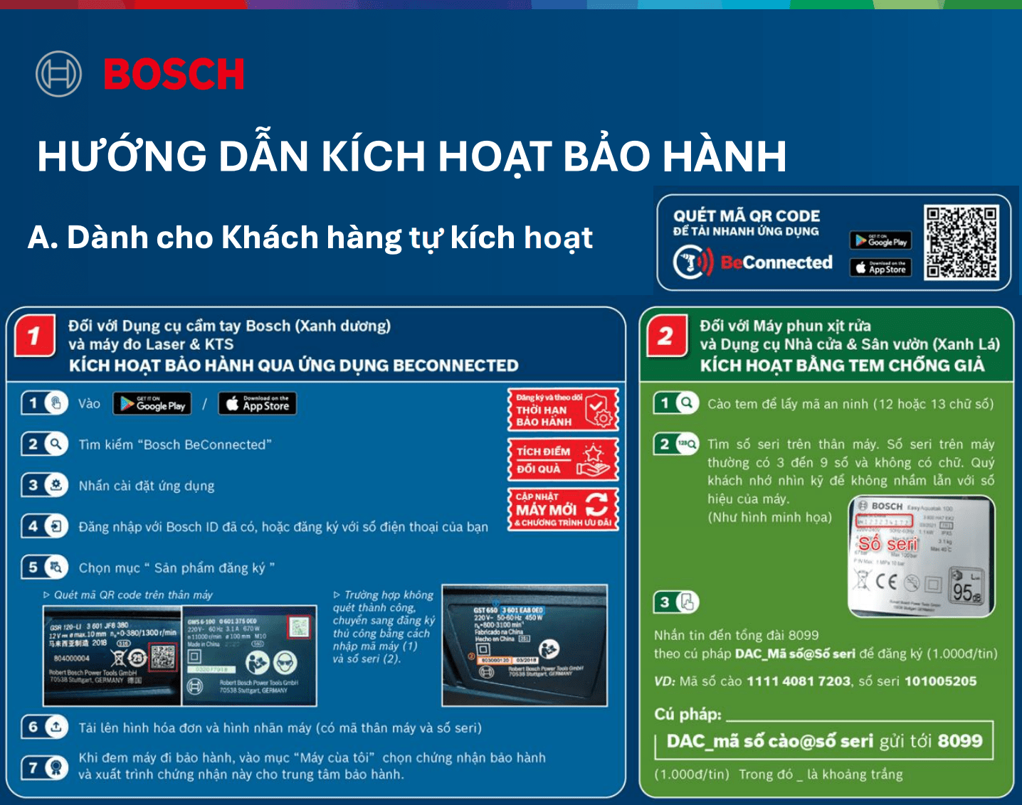 Tra cứu & Kích hoạt bảo hành Bosch Online nhanh từ A – Z 4 Kích hoạt bảo hành dụng cụ điện Bosch dành cho khách hàng
