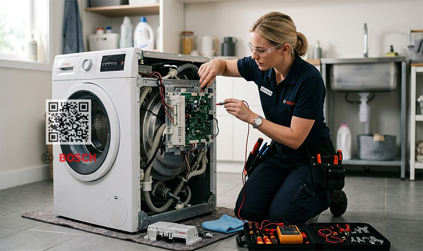 Máy giặt Bosch không vắt được: 5 Nguyên nhân & Cách xử lý 4 Kỹ thuật viên chuyên sửa máy giặt Bosch không vắt tại nhà khách hàng