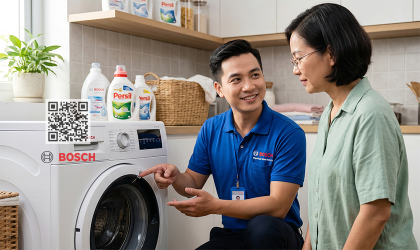 Hướng dẫn cách mở cửa máy giặt Bosch chi tiết từ chuyên gia 4 Trạm bảo hành Bosch Home VN hướng dẫn bạn cách mở cửa máy giặt Bosch