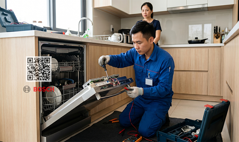 Máy rửa bát Bosch không chạy: 5 Nguyên nhân & Cách xử lý 4 Trạm bảo hành Bosch Home VN - Chuyên gia sửa máy rửa bát Bosch tại nhà